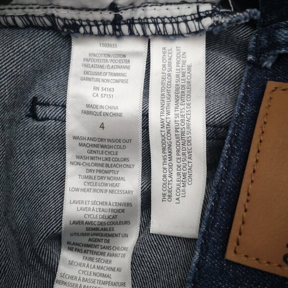 Calvin Klein Jeans Ladies Size 4 Dark Wash High Rise Skinny Blue Jeans - Picture 4 of 12